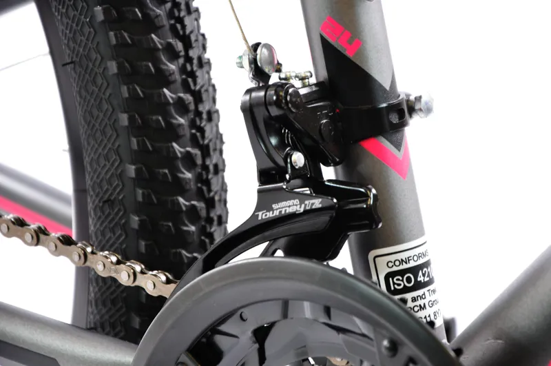 Ammaco Montana 24 Inch Wheel Kids Mountain Bike Grey-6